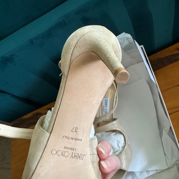 Jimmy Choo Emily sandal shimmering suede - Picture 4 of 7